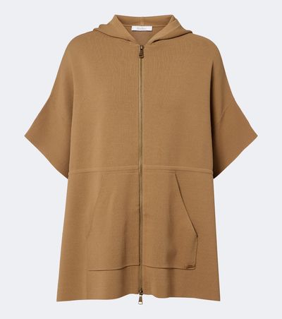 Max Mara Max Mara Hooded knitted poncho