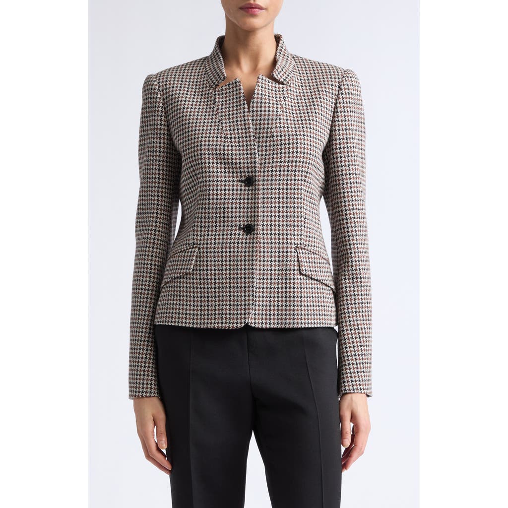 Max Mara Max Mara Houndstooth Stand Collar Jacket