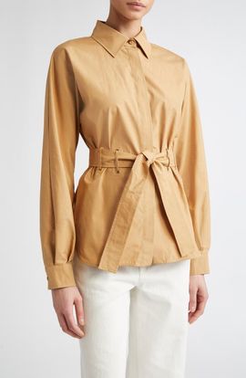 Max Mara Max Mara Juglas Belted Button-Up Shirt