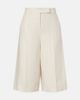 Max Mara Max Mara Kaki linen wide-leg Bermuda shorts - 1