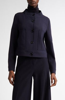 Max Mara Max Mara Lamine Stretch Virgin Wool Jacket