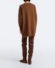 Max Mara Max Mara Leather-trimmed wool and cashmere sweater dress - 6