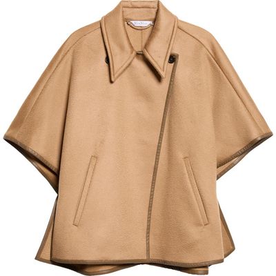 Max Mara Max Mara Leather Trim Cashmere Cape
