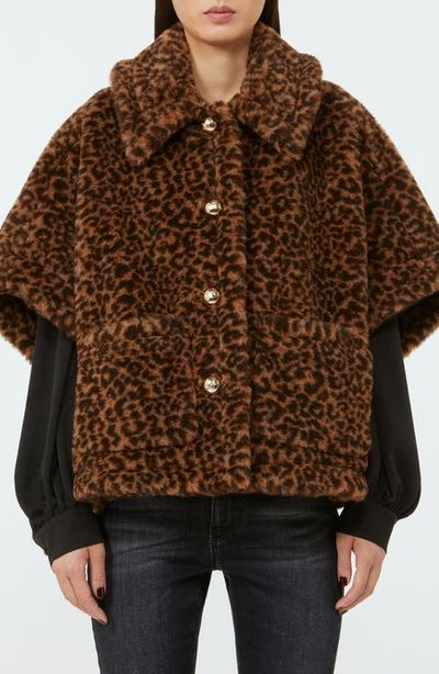 Max Mara Max Mara Leopard Print Teddy Bear Cape