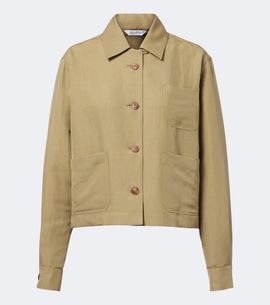 Max Mara Max Mara Linen and silk twill blouson jacket
