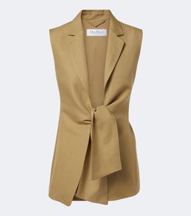 Max Mara Max Mara Linen and silk twill vest