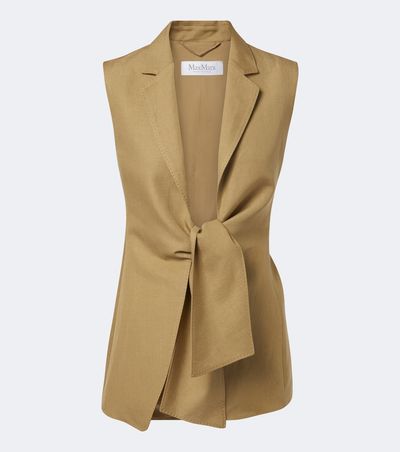 Max Mara Max Mara Linen and silk twill vest