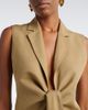 Max Mara Max Mara Linen and silk twill vest - 3