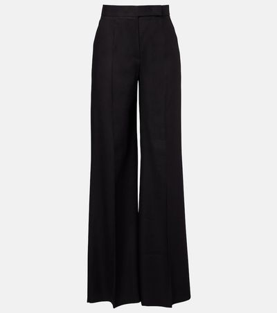 Max Mara Max Mara Linen and silk twill wide-leg pants