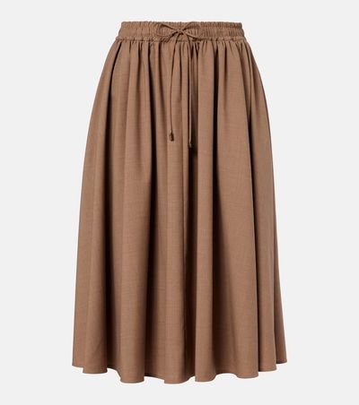 Max Mara Max Mara Livrea virgin wool midi skirt