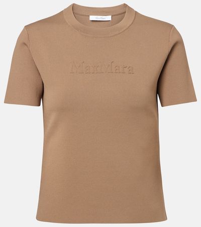 Max Mara Max Mara Logo embroidered T-shirt