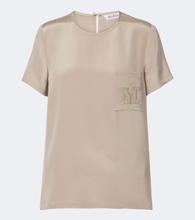 Max Mara Max Mara Logo silk top