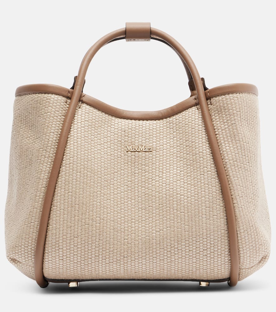 Max Mara - Marin Small leather-trimmed top-handle bag