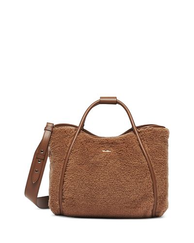 Max Mara Max Mara Marine Small Camel Blend Teddy Handbag