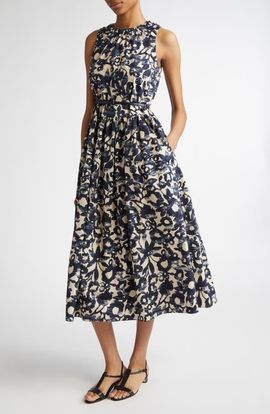 Max Mara Max Mara Marlena Print Sleeveless Belted Dress