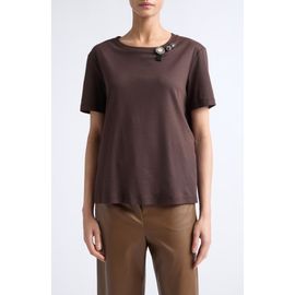 Max Mara Max Mara Mitico Embellished Cotton & Modal T-Shirt