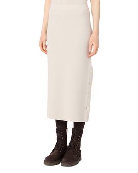 Max Mara Max Mara Mxmcarbone Wool Cashmere Skirt