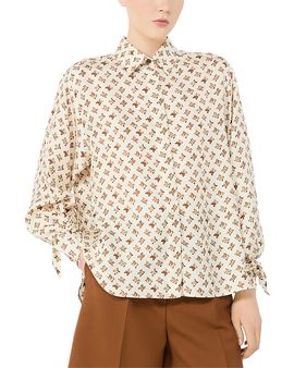 Max Mara Max Mara Mxmobice Printed Silk Shirt