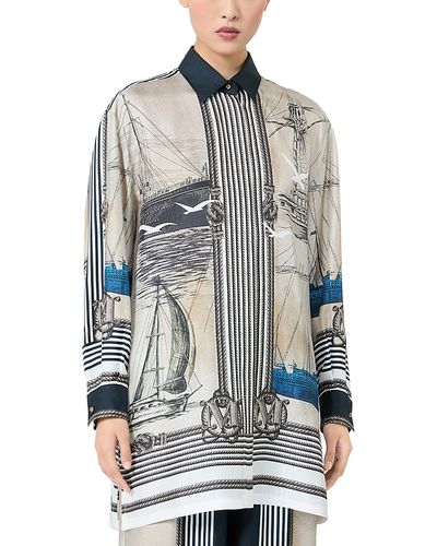 Max Mara Max Mara Mxmteglia Printed Silk Shirt