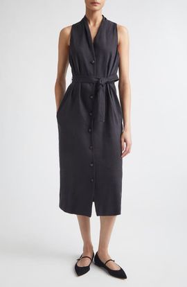 Max Mara Max Mara Navetta Linen and Silk Midi Dress