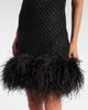 Max Mara Max Mara Novara feather-trimmed minidress - 5