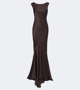 Max Mara Max Mara Open-back satin maxi dress