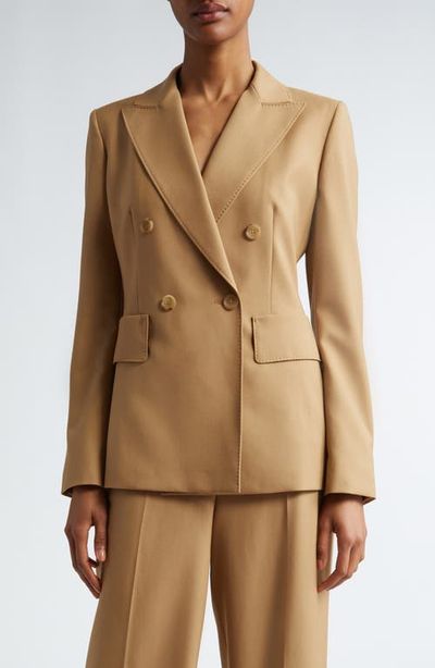 Max Mara Max Mara Osanna Double Breasted Twill Blazer