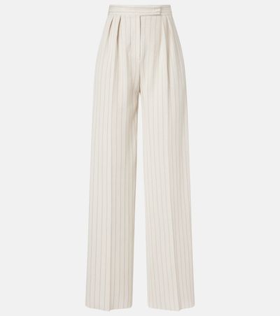Max Mara Max Mara Osso striped cotton wide-leg pants