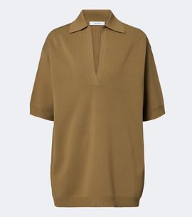 Max Mara Max Mara Oversized knitted polo shirt