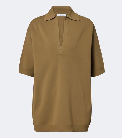 Max Mara Max Mara Oversized knitted polo shirt