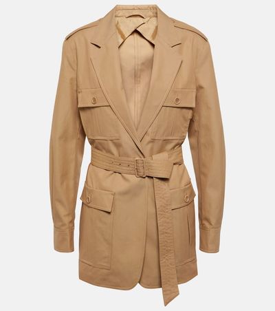 Max Mara Max Mara Pacos belted cotton canvas jacket