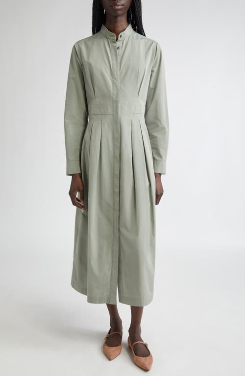 Max Mara Max Mara Pavia Pleated Long Sleeve Cotton Shirtdress