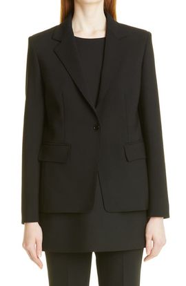 Max Mara Max Mara Peplum Stretch Wool Jacket