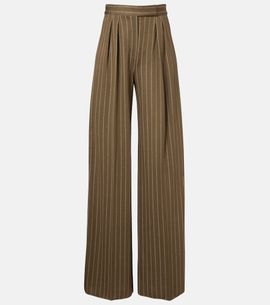 Max Mara Max Mara Pinstripe pleated wide-leg pants