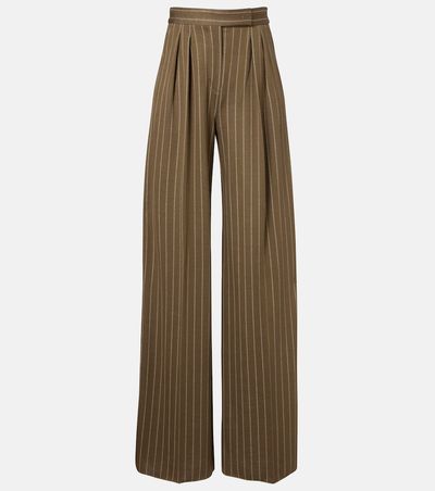 Max Mara Max Mara Pinstripe pleated wide-leg pants