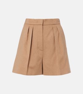 Max Mara Max Mara Pleated camel hair shorts
