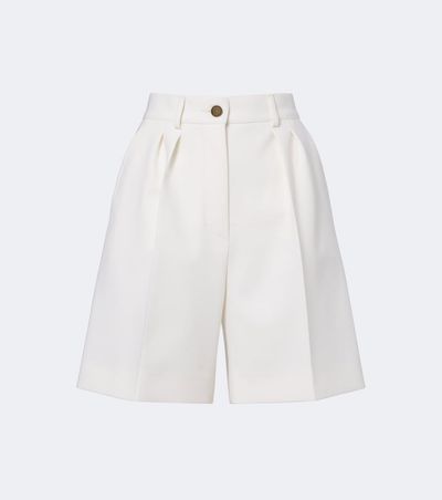 Max Mara Max Mara Pleated wool-blend Bermuda shorts