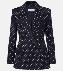 Max Mara Max Mara Polka-dot double-breasted jersey blazer