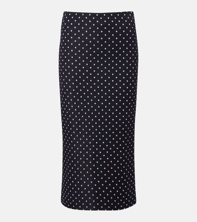 Max Mara Max Mara Polka-dot jersey midi skirt