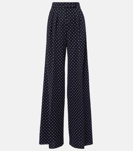Max Mara Max Mara Polka-dot jersey wide-leg pants