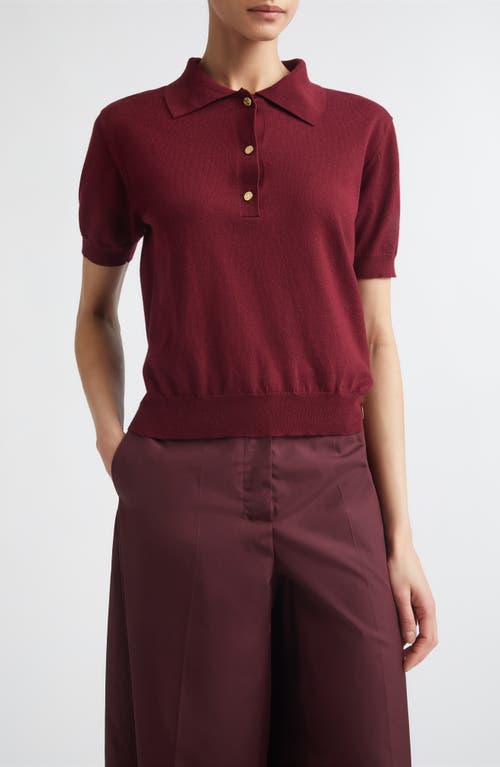 Max Mara Max Mara Pomposa Cotton, Silk & Cashmere Polo Sweater