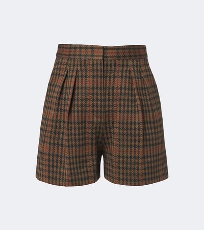 Max Mara Max Mara Prince of Wales wool and cotton shorts