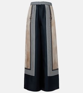 Max Mara Max Mara Printed silk twill palazzo pants