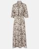 Max Mara Max Mara Printed tie-neck silk twill midi dress - 1