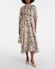 Max Mara Max Mara Printed tie-neck silk twill midi dress - 2