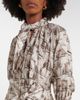 Max Mara Max Mara Printed tie-neck silk twill midi dress - 3