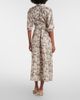 Max Mara Max Mara Printed tie-neck silk twill midi dress - 6