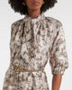 Max Mara Max Mara Printed tie-neck silk twill midi dress - 7