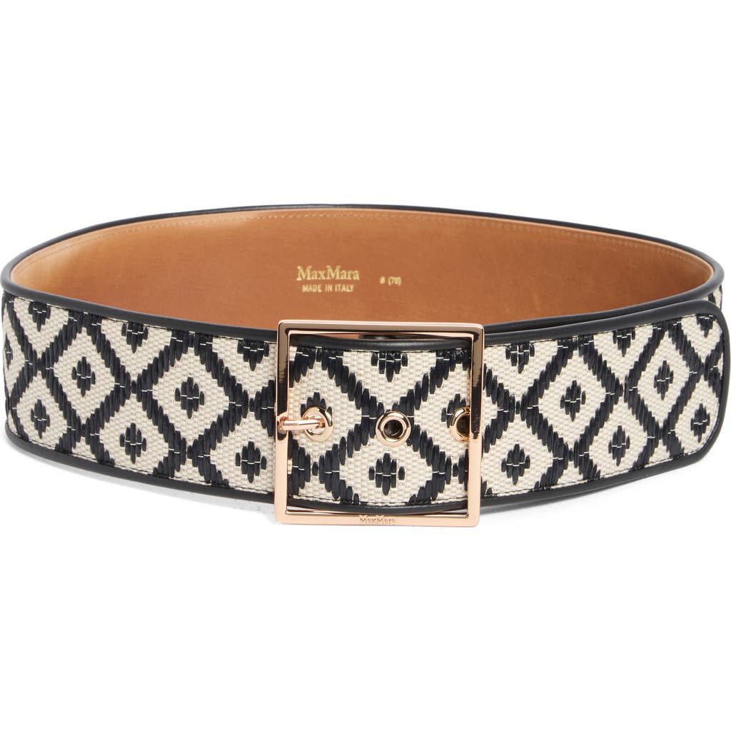 Max Mara Max Mara Raffia Effect Wide Belt