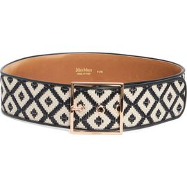 Max Mara Max Mara Raffia Effect Wide Belt